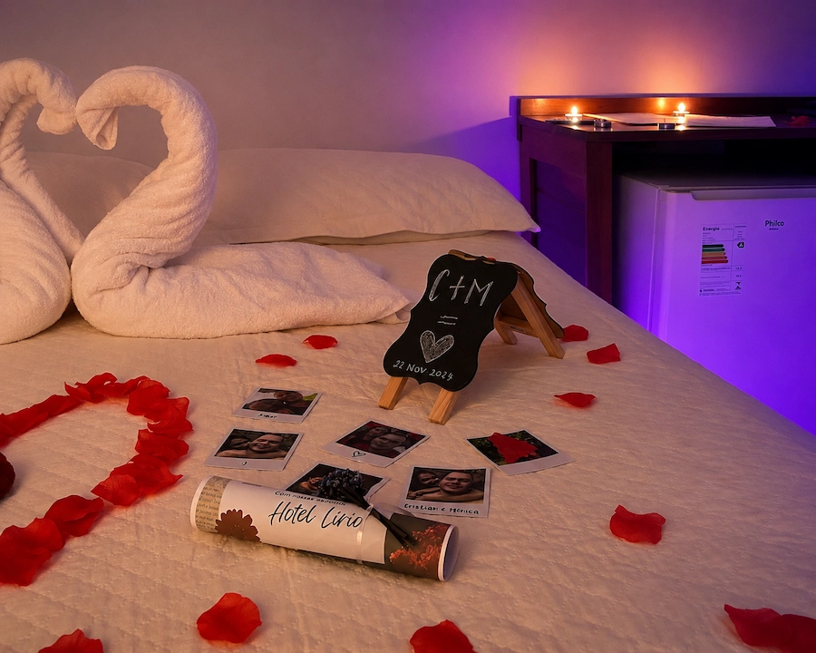 Reserva personalizada no Hotel Lírio